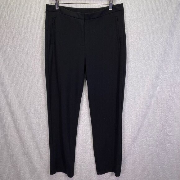 Lululemon Black Stretch Career Casual On The Move Ponte 28" Ankle Pants Size 10 - Picture 1 of 9